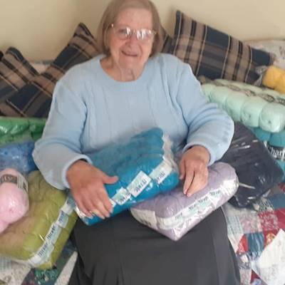 Blessing the Crafty Grans with wool