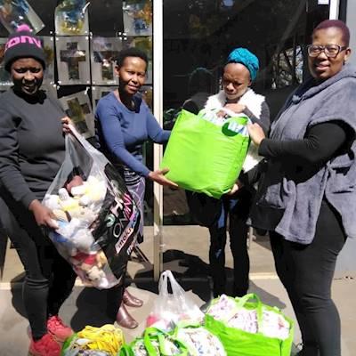 GWC Handing out parcels
