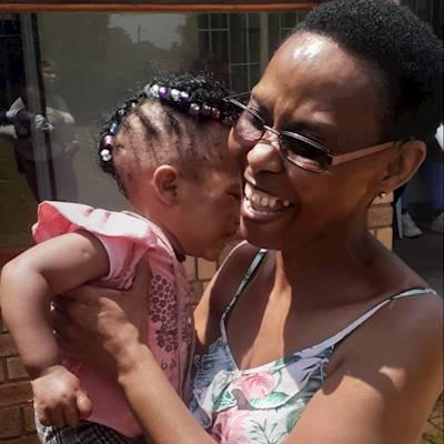 Thembi having fun