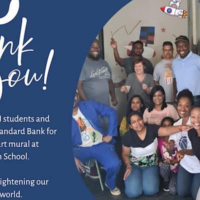 Mural Painting with  Standard Bank  team