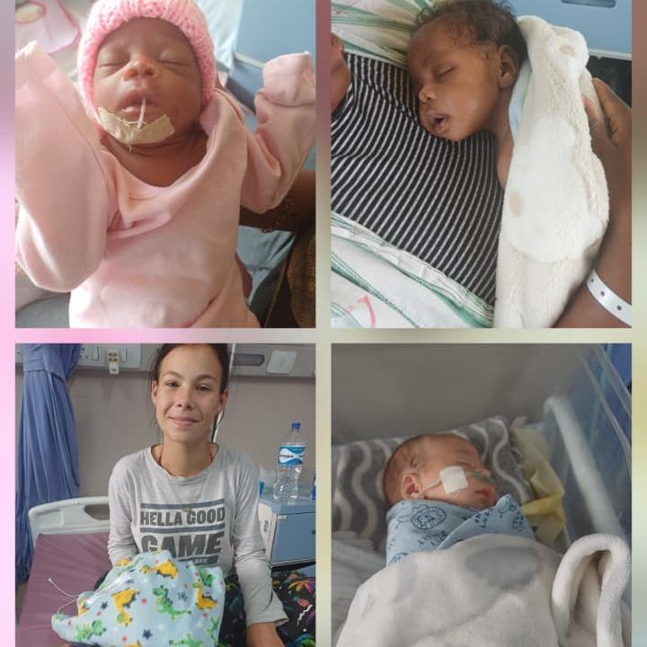 Beautiful moments with babies and Moms at the Kalafong outreach this morning.