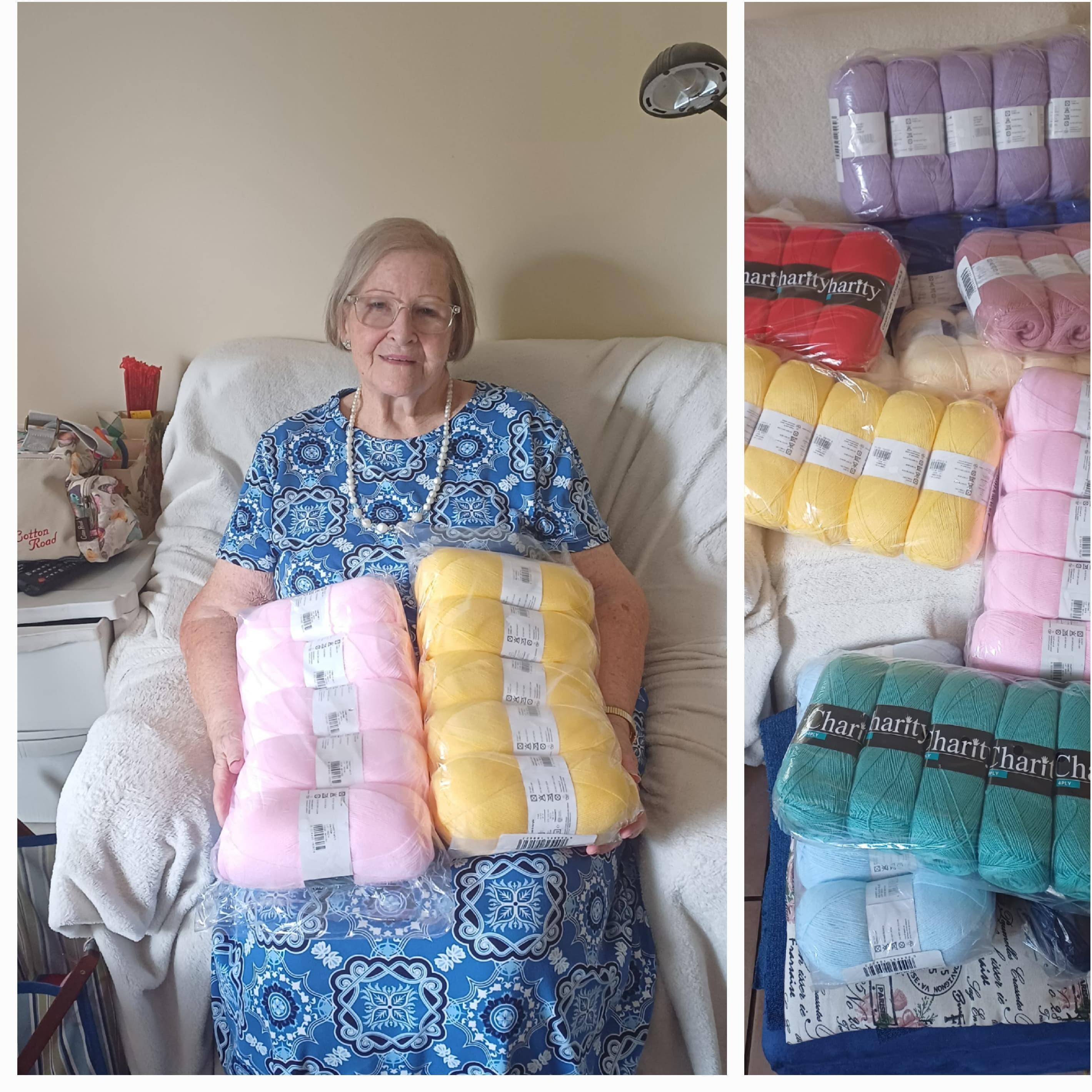 We are so blessed to be able to purchase some wool for our faithful Crafty Grans that knit and croch